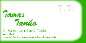 tamas tanko business card